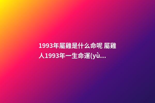1993年屬雞是什么命呢 屬雞人1993年一生命運(yùn)-第1張-觀點(diǎn)-玄機(jī)派